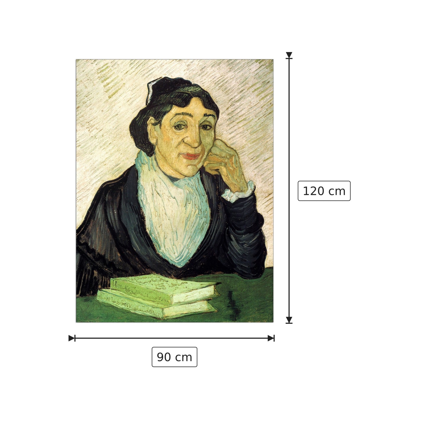 L Arlesienne Madame Ginoux - Van Gogh Vincent - cm 90x120 - Pannello in MDF