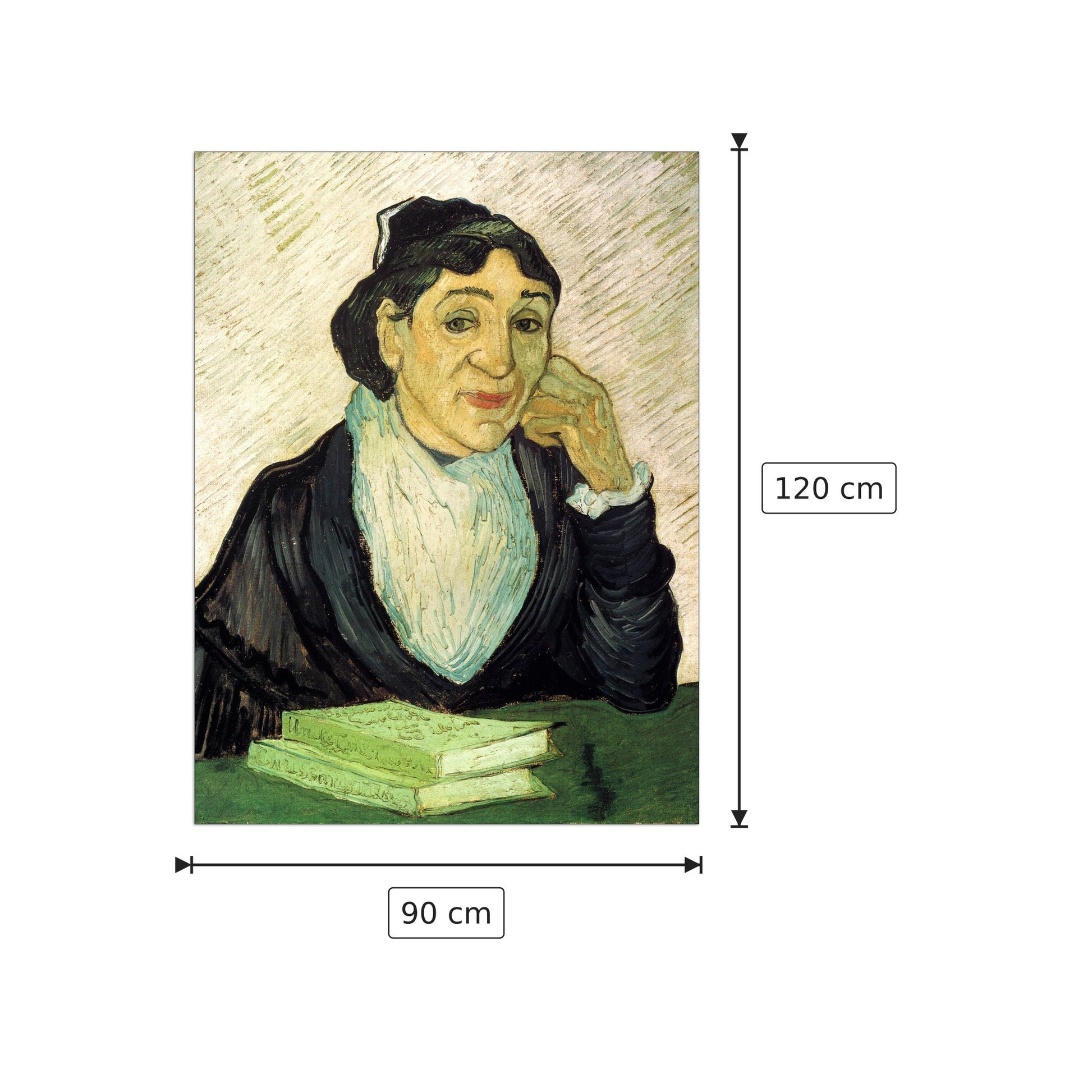 L Arlesienne Madame Ginoux - Van Gogh Vincent - cm 90x120 - Pannello in MDF