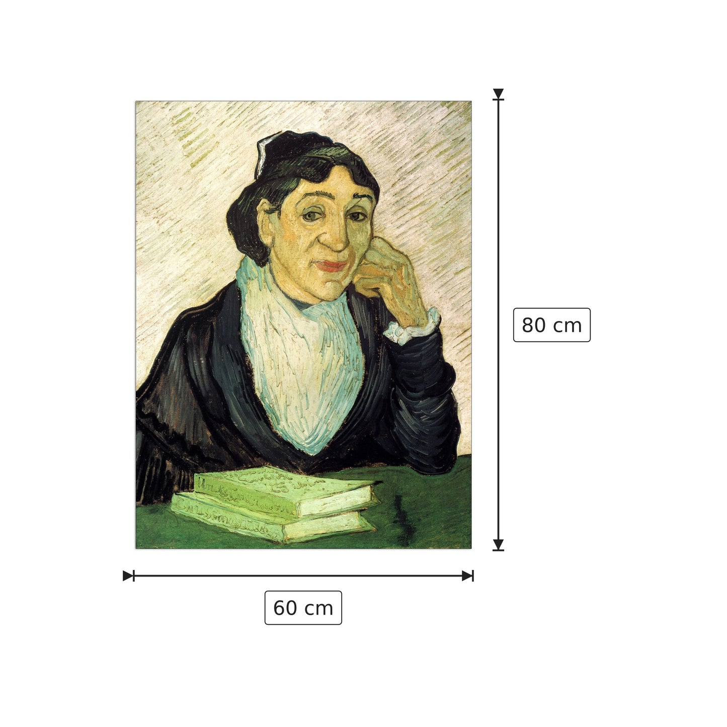L Arlesienne Madame Ginoux - Van Gogh Vincent - cm 60x80 - Pannello in MDF
