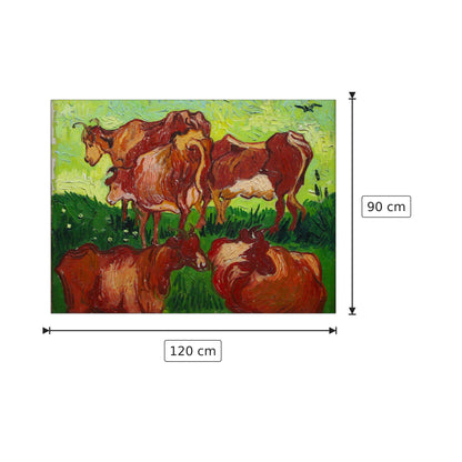 Les vaches - Van Gogh Vincent - cm 120x90 - Pannello in MDF