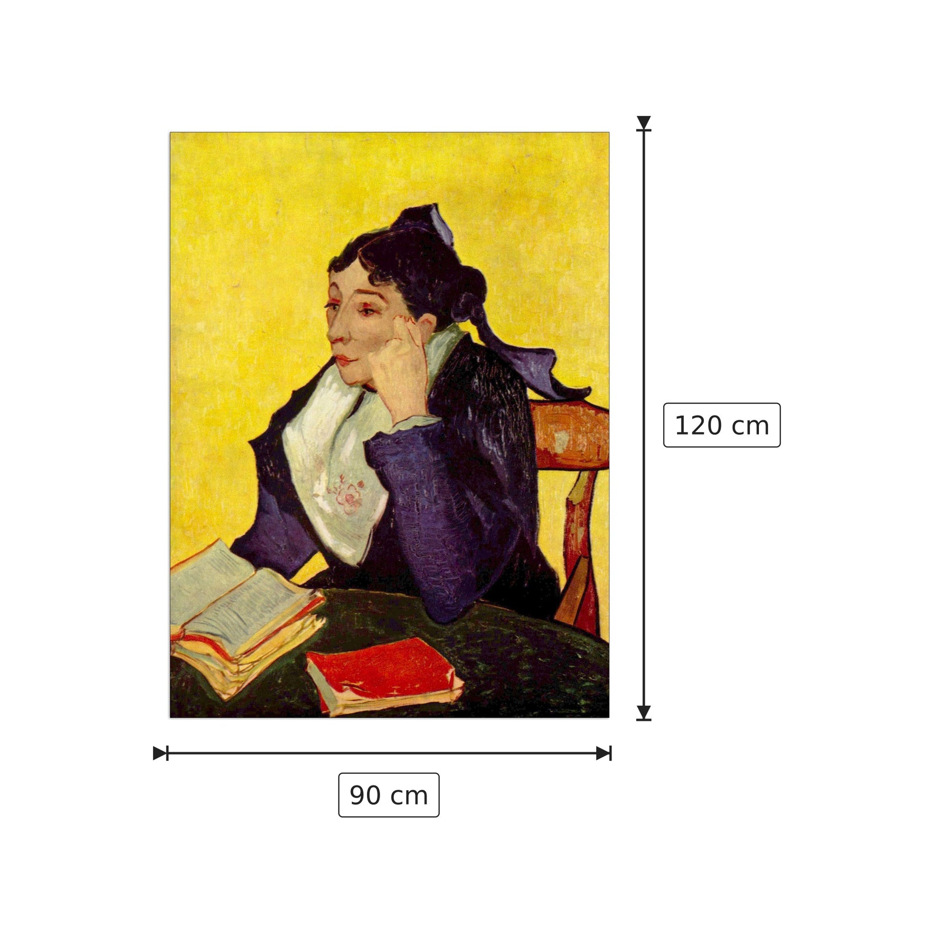 Madam Ginoux - Van Gogh Vincent - cm 90x120 - Pannello in MDF