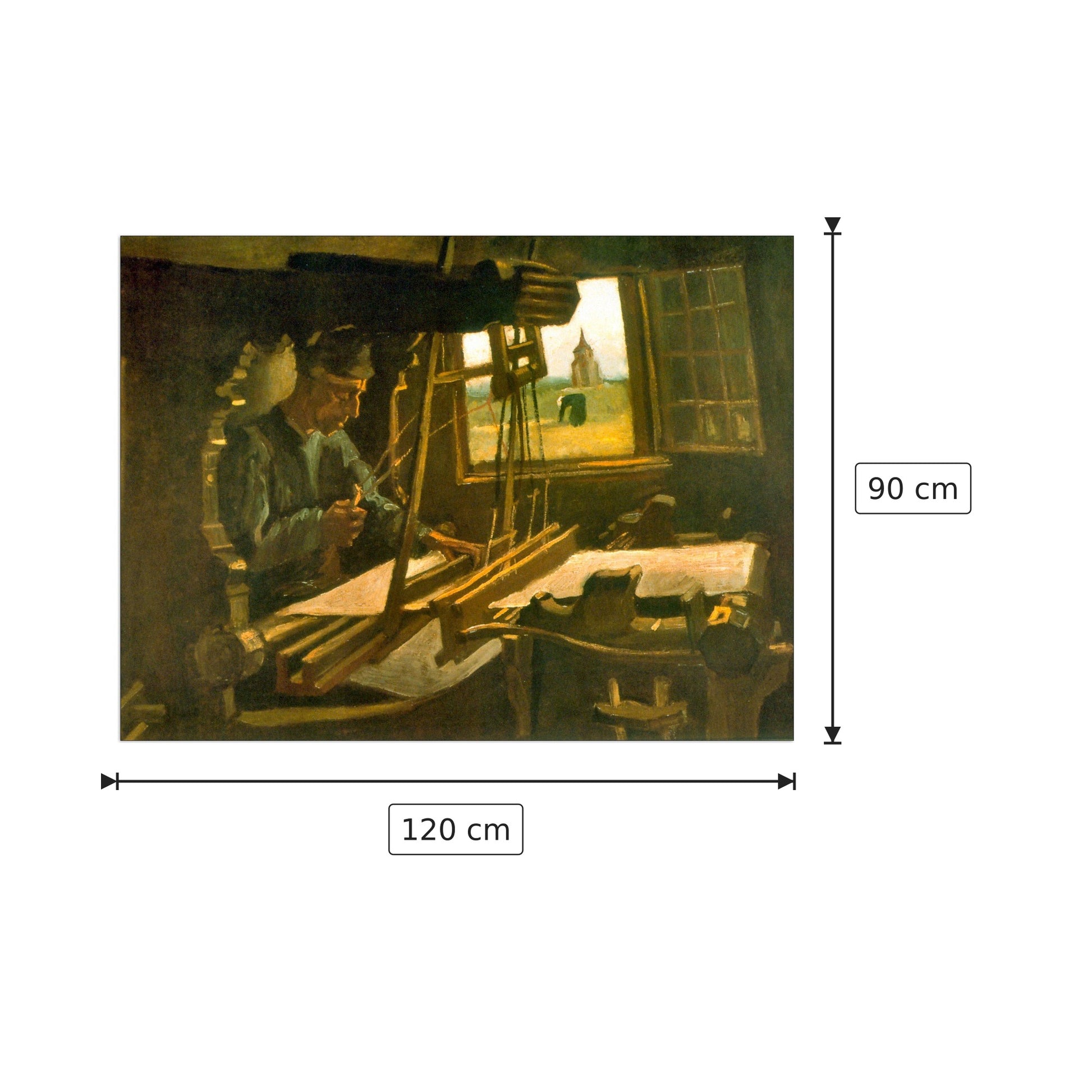 Open Window - Van Gogh Vincent - cm 120x90 - Pannello in MDF