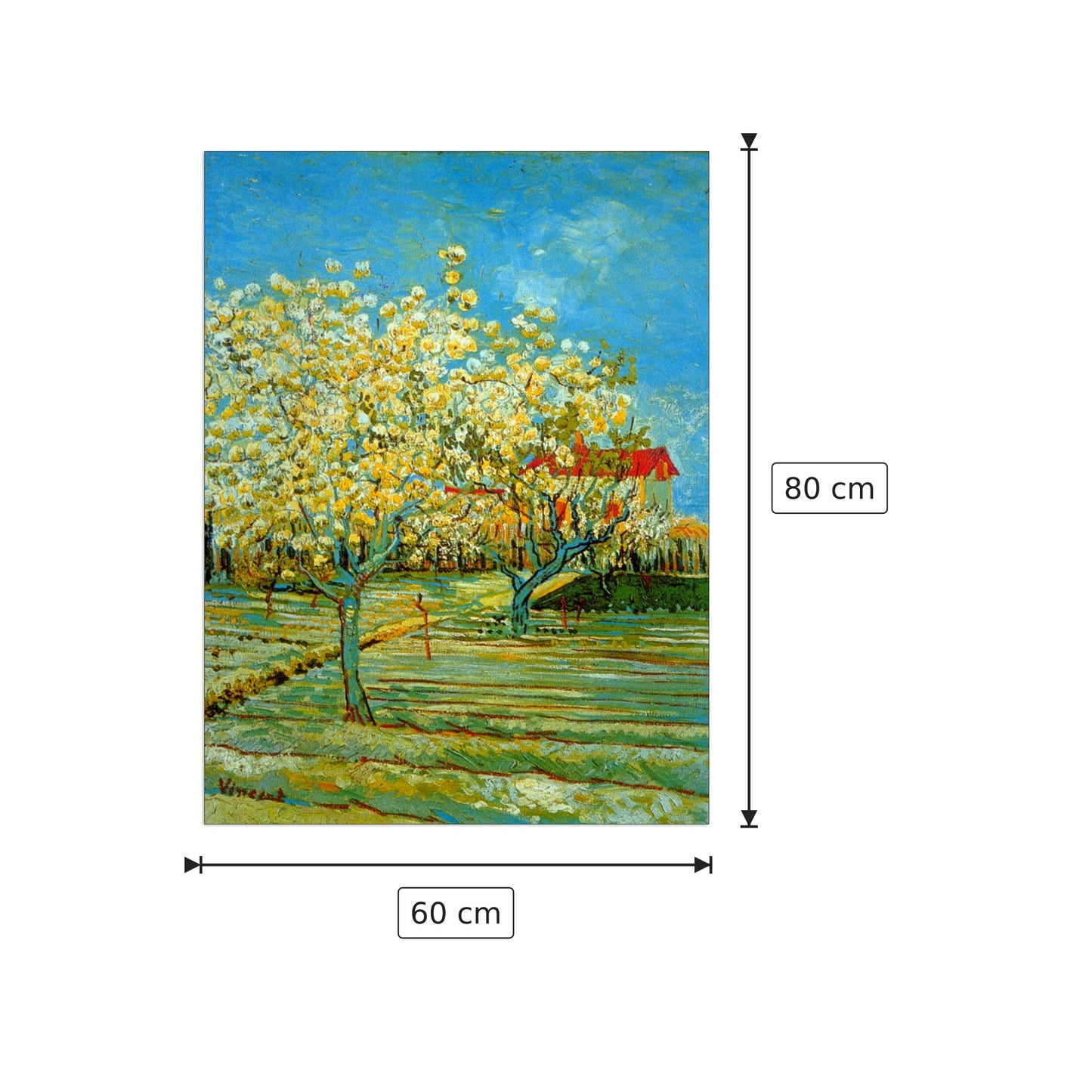 Orchard - Van Gogh Vincent - cm 60x80 - Pannello in MDF