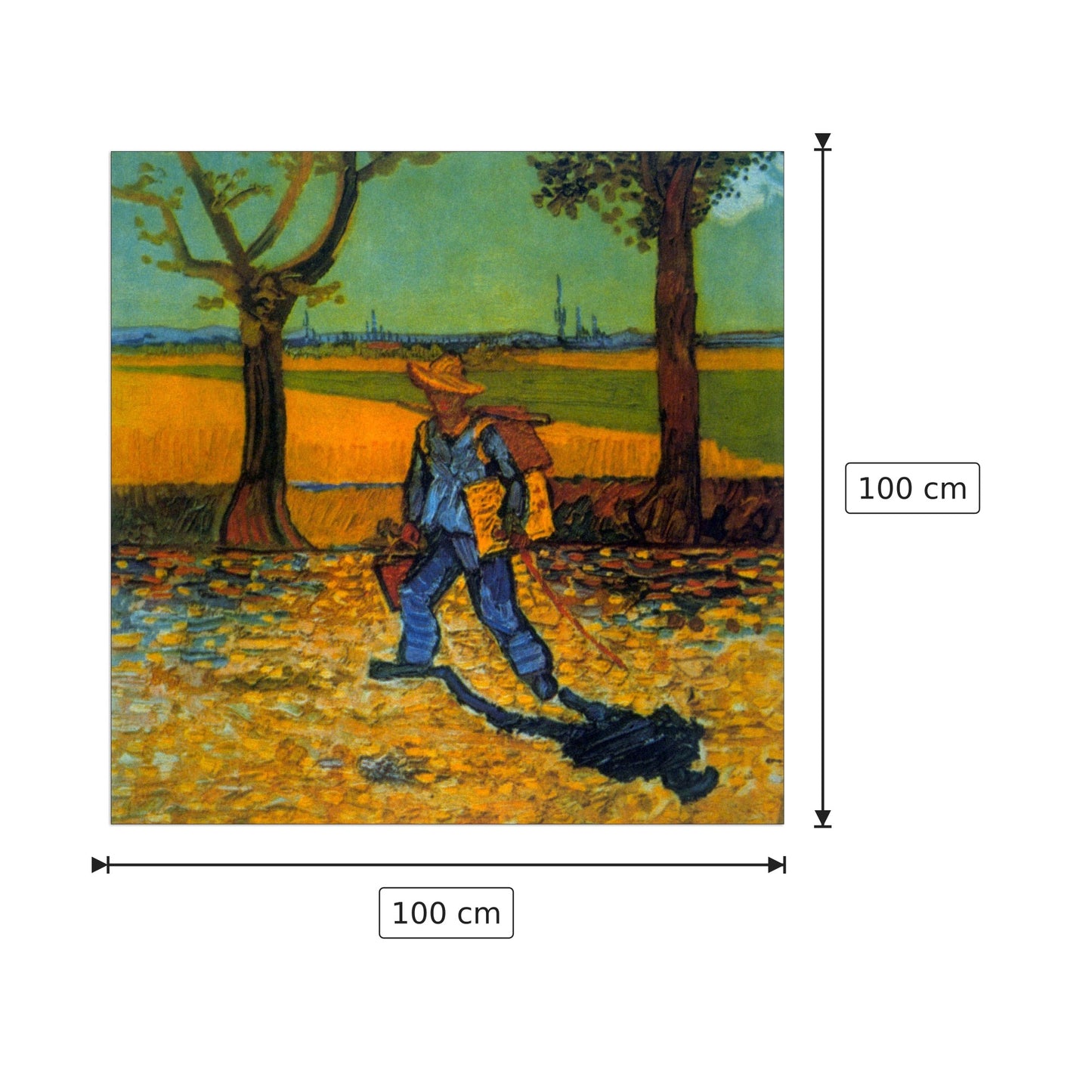 painter - Van Gogh Vincent - cm 100x100 - Pannello in MDF