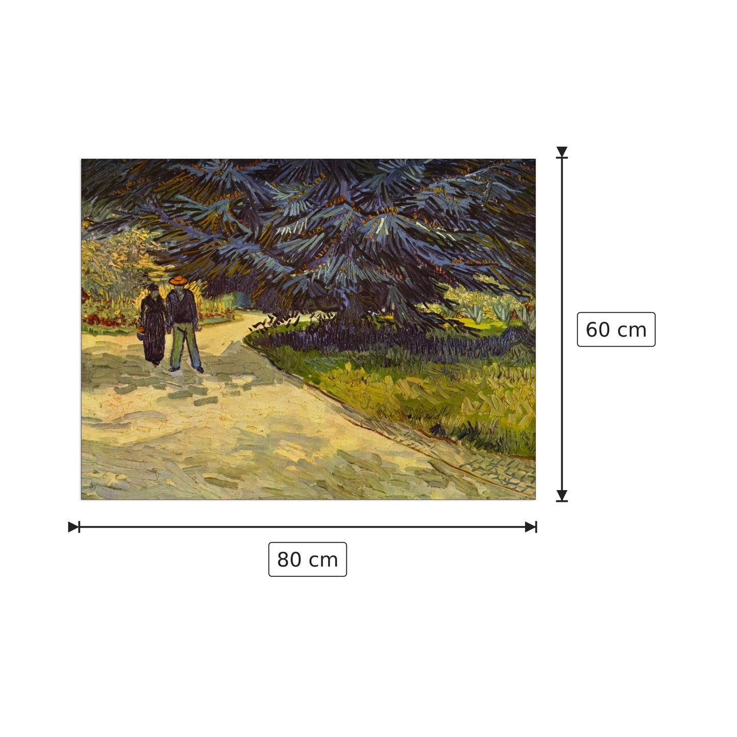 Park Arles - Van Gogh Vincent - cm 80x60 - Pannello in MDF