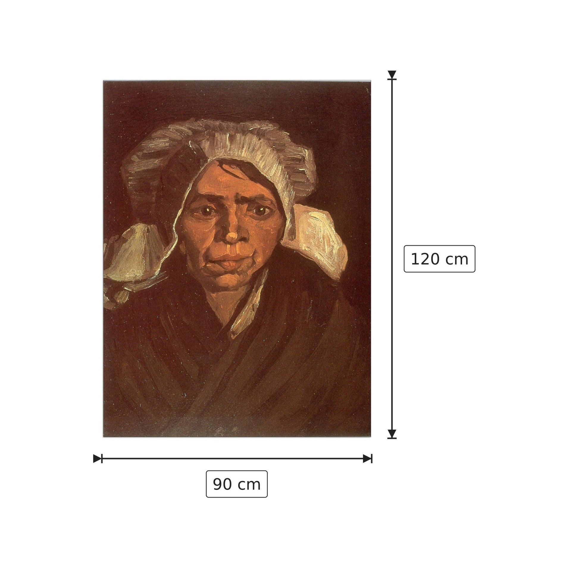 Peasant Woman - Van Gogh Vincent - cm 90x120 - Pannello in MDF