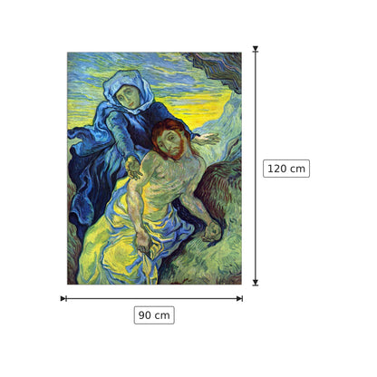 Pieta (by Eugene Delacroix) - Van Gogh Vincent - cm 90x120 - Pannello in MDF