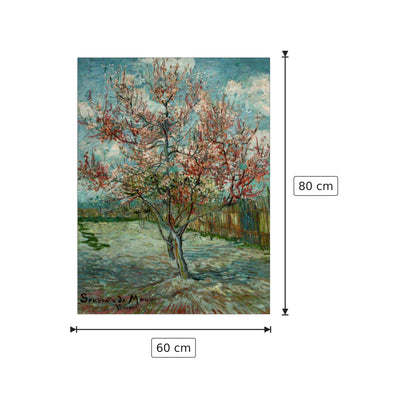 Pink Peach Trees Souvenir de Mauve - Van Gogh Vincent - cm 60x80 - Pannello in MDF