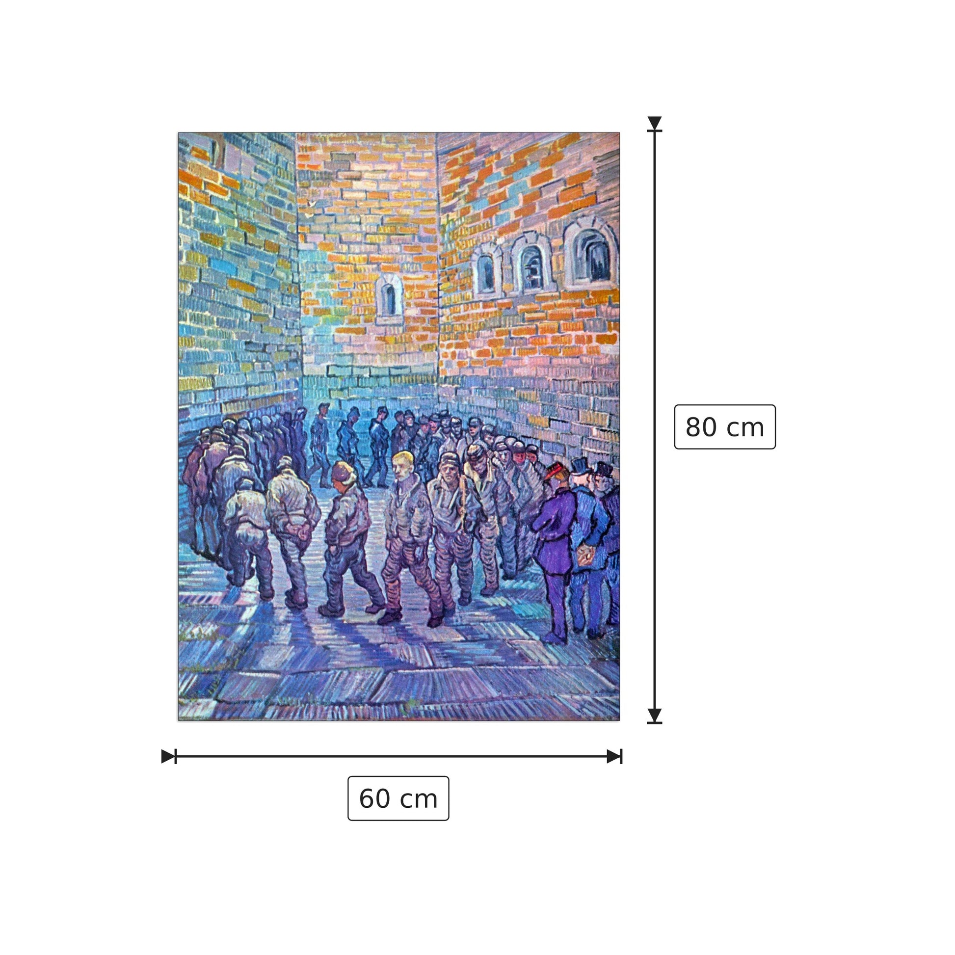 Prisoners walking the Round - Van Gogh Vincent - cm 60x80 - Pannello in MDF