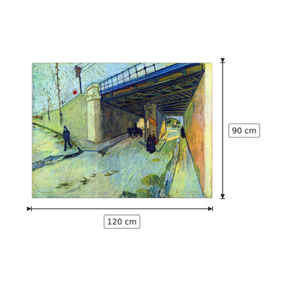 Railway bridge on the road to Tarascon - Van Gogh Vincent - cm 120x90 - Pannello in MDF