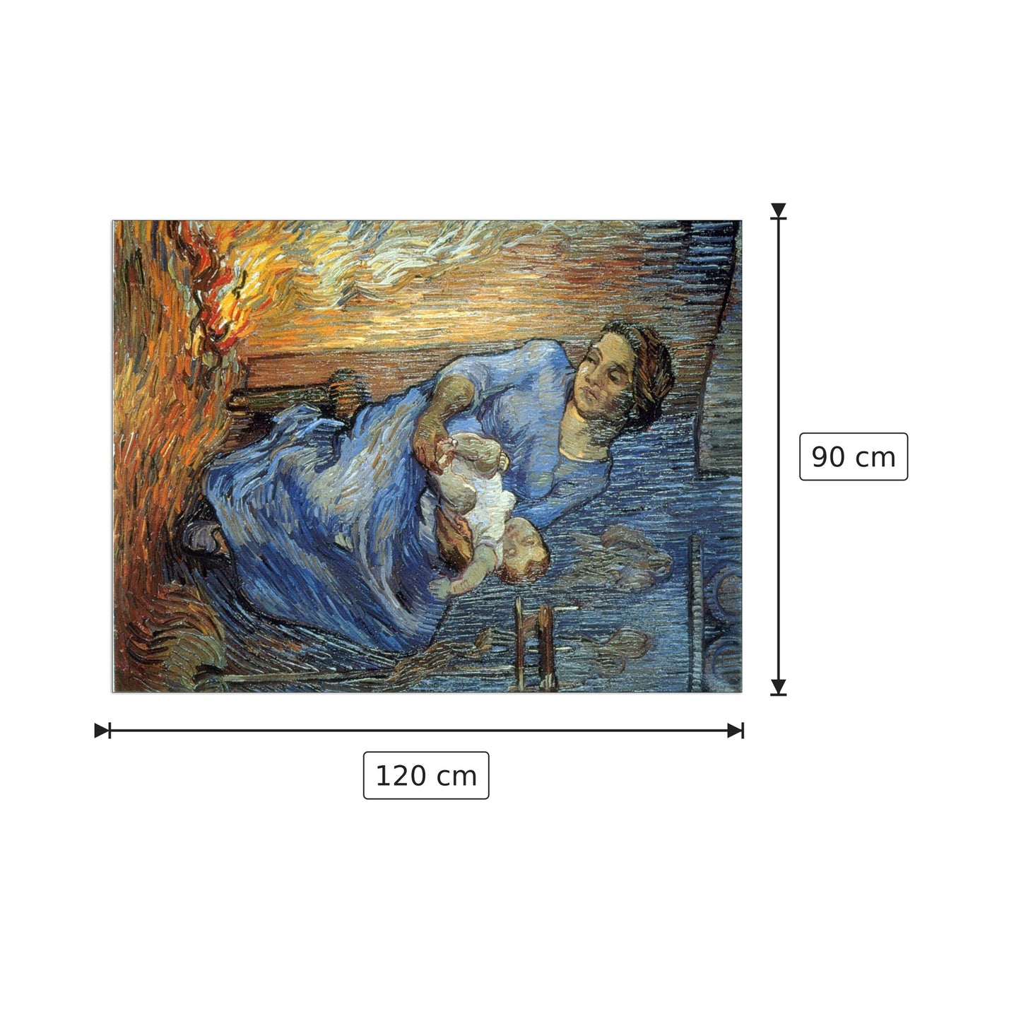 Rake - Van Gogh Vincent - cm 120x90 - Pannello in MDF