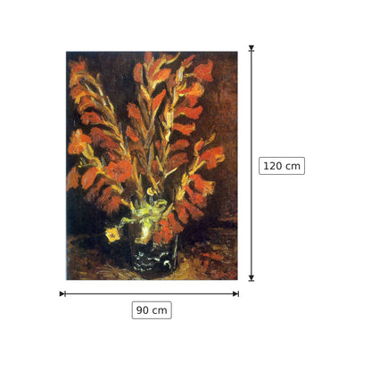 Red Gladioli - Van Gogh Vincent - cm 90x120 - Pannello in MDF