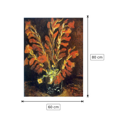Red Gladioli - Van Gogh Vincent - cm 60x80 - Pannello in MDF