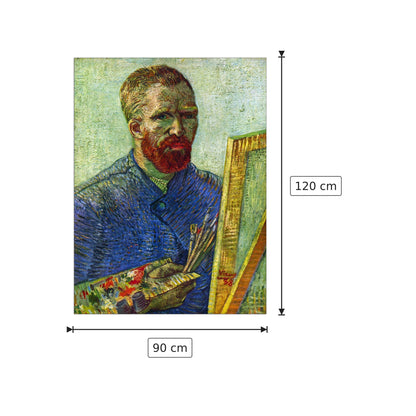 Self-portrait in front easel - Van Gogh Vincent - cm 90x120 - Pannello in MDF