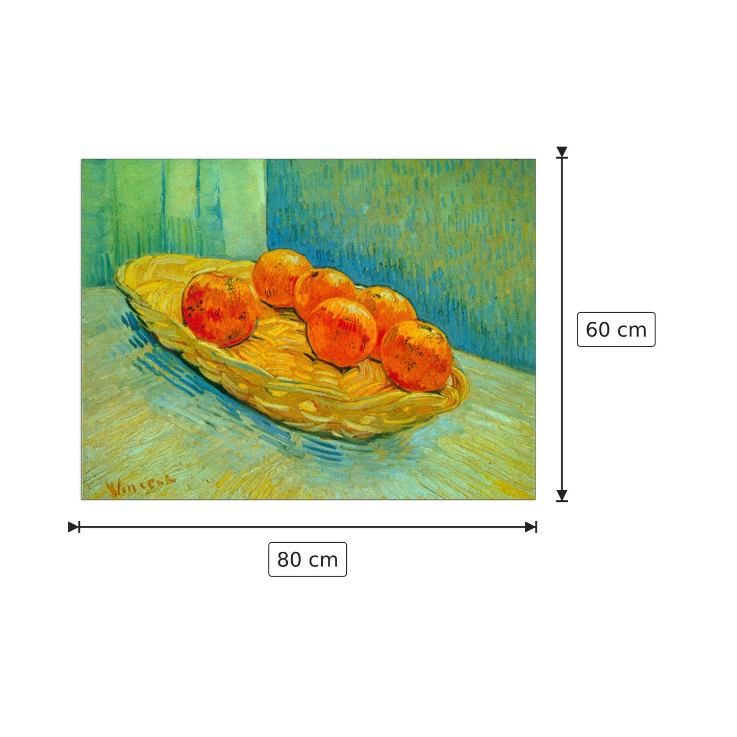 Six Oranges - Van Gogh Vincent - cm 80x60 - Pannello in MDF