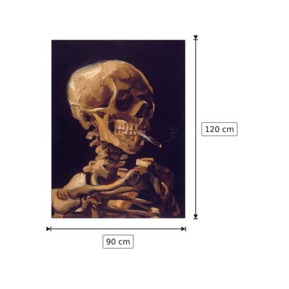 Skull with a Burning Cigarette - Van Gogh Vincent - cm 90x120 - Pannello in MDF
