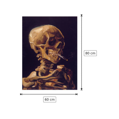 Skull with a Burning Cigarette - Van Gogh Vincent - cm 60x80 - Pannello in MDF