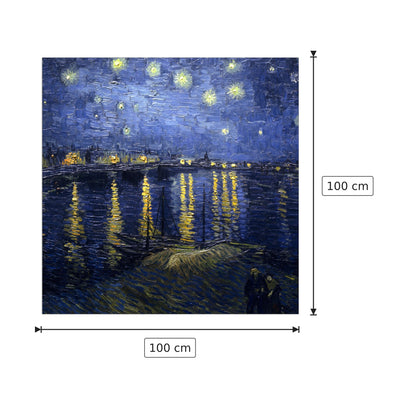Starry Night Over the Rhone - Van Gogh Vincent - cm 100x100 - Pannello in MDF