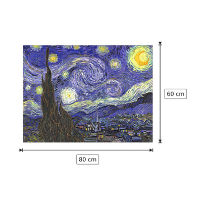 Starry Night - Van Gogh Vincent - cm 80x60 - Pannello in MDF