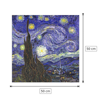 Starry Night - Van Gogh Vincent - cm 50x50 - Pannello in MDF