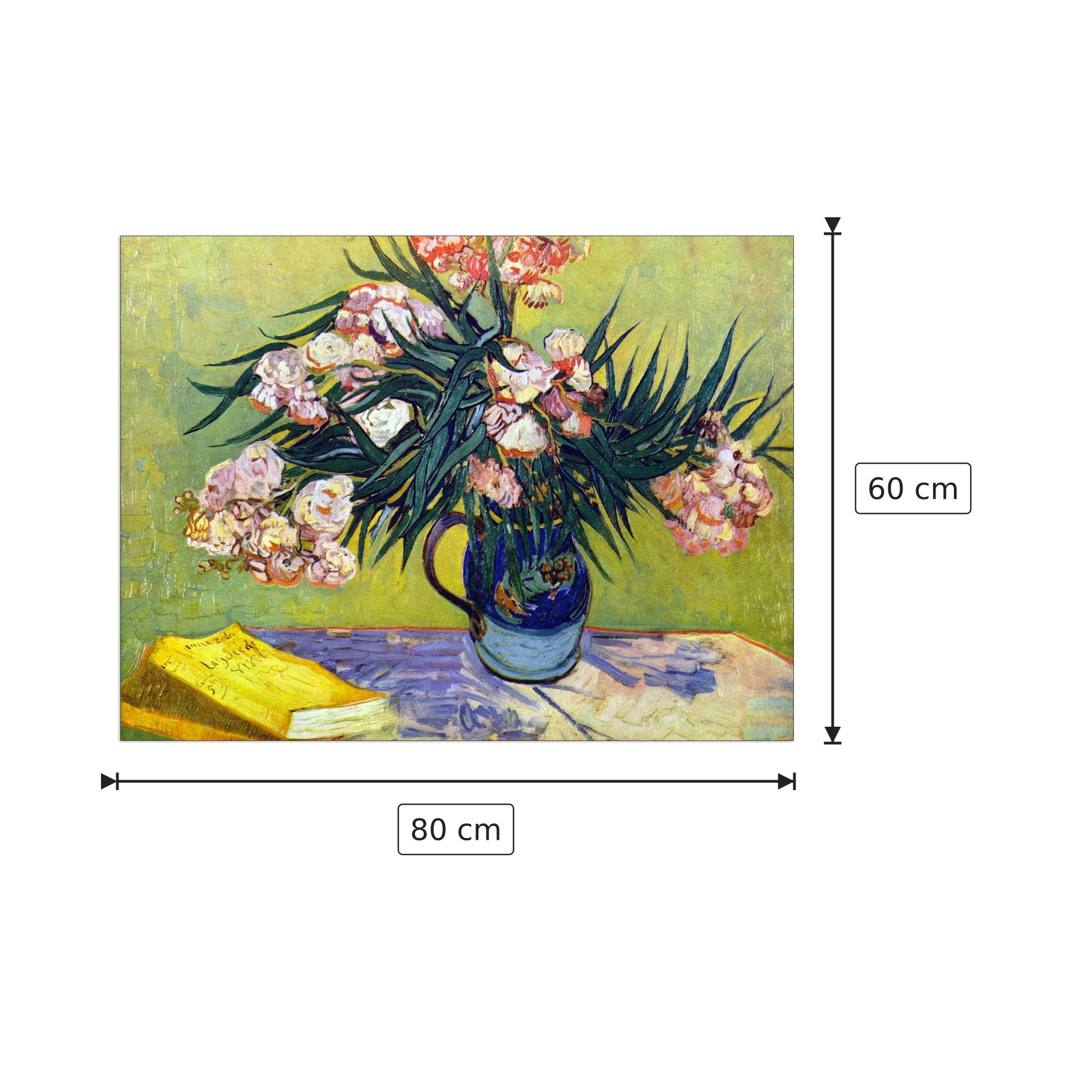 Still Life with Oleander - Van Gogh Vincent - cm 80x60 - Pannello in MDF