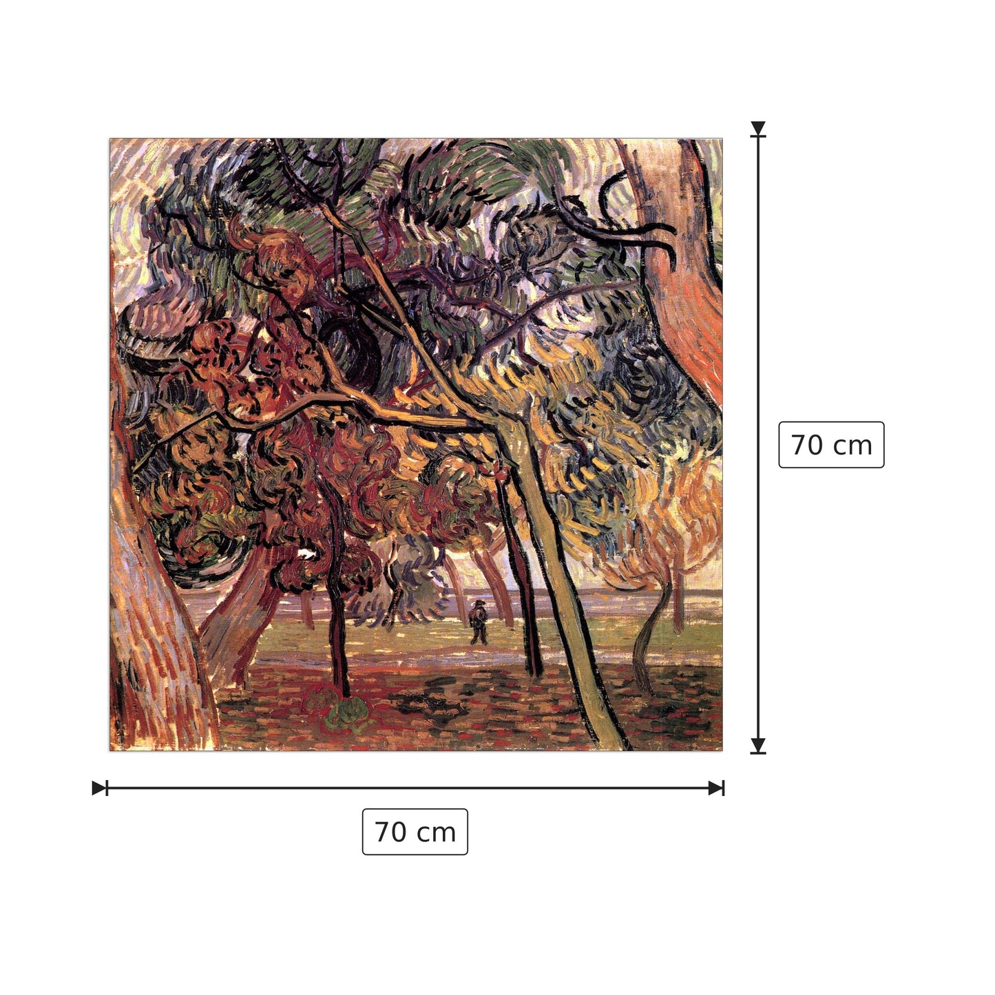 Study of Pine Trees - Van Gogh Vincent - cm 70x70 - Pannello in MDF