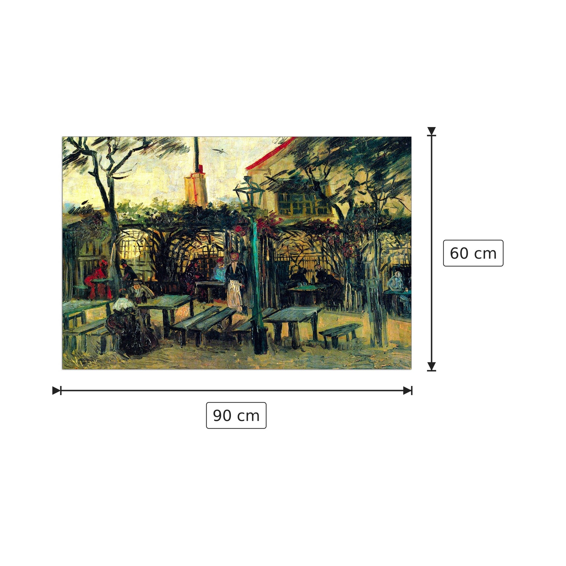 Terrace of a Cafe - Van Gogh Vincent - cm 90x60 - Pannello in MDF