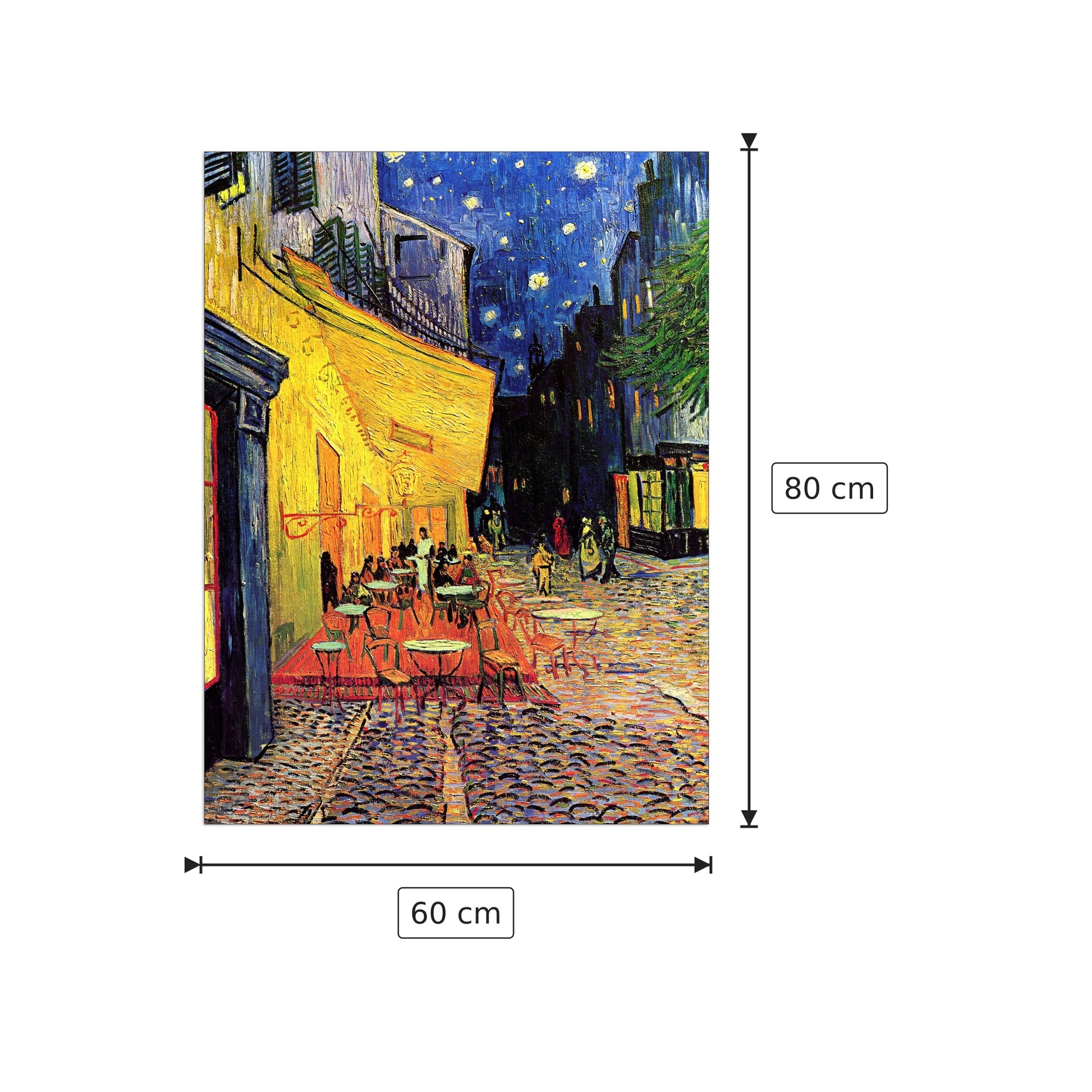 The Cafe Terrace on the Place du Forum Arles at Night - Van Gogh Vincent - cm 60x80 - Pannello in MDF