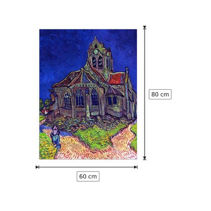 The Church of Auvers - Van Gogh Vincent - cm 60x80 - Pannello in MDF