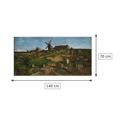 The hill of Monmartre - Van Gogh Vincent - cm 140x70 - Pannello in MDF
