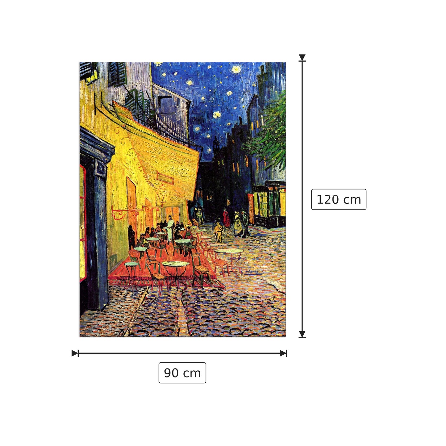 The Terrace Cafe_lg - Van Gogh Vincent - cm 90x120 - Pannello in MDF