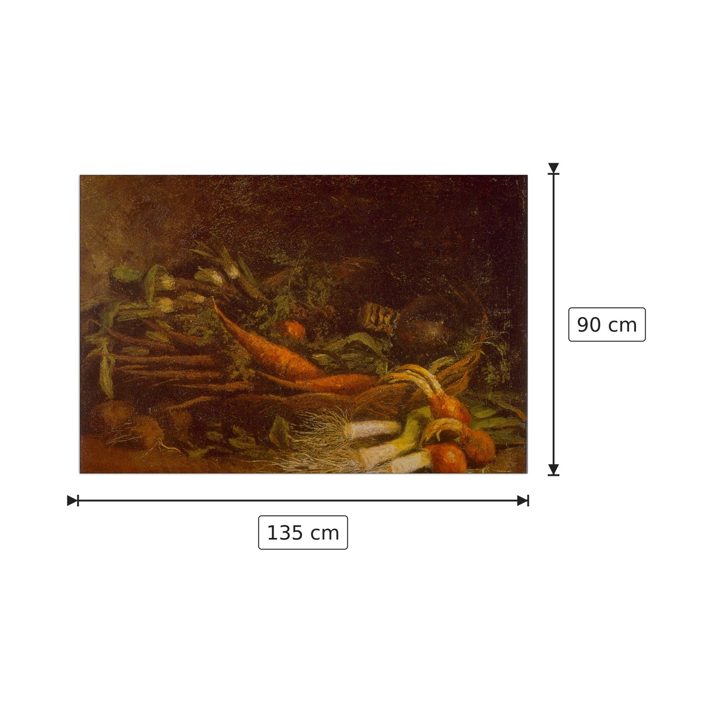 Vegetables - Van Gogh Vincent - cm 135x90 - Pannello in MDF