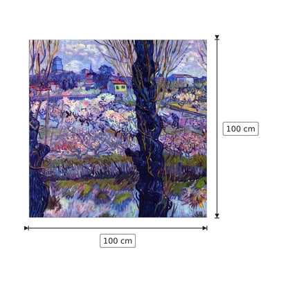 View of Arles - Van Gogh Vincent - cm 100x100 - Pannello in MDF