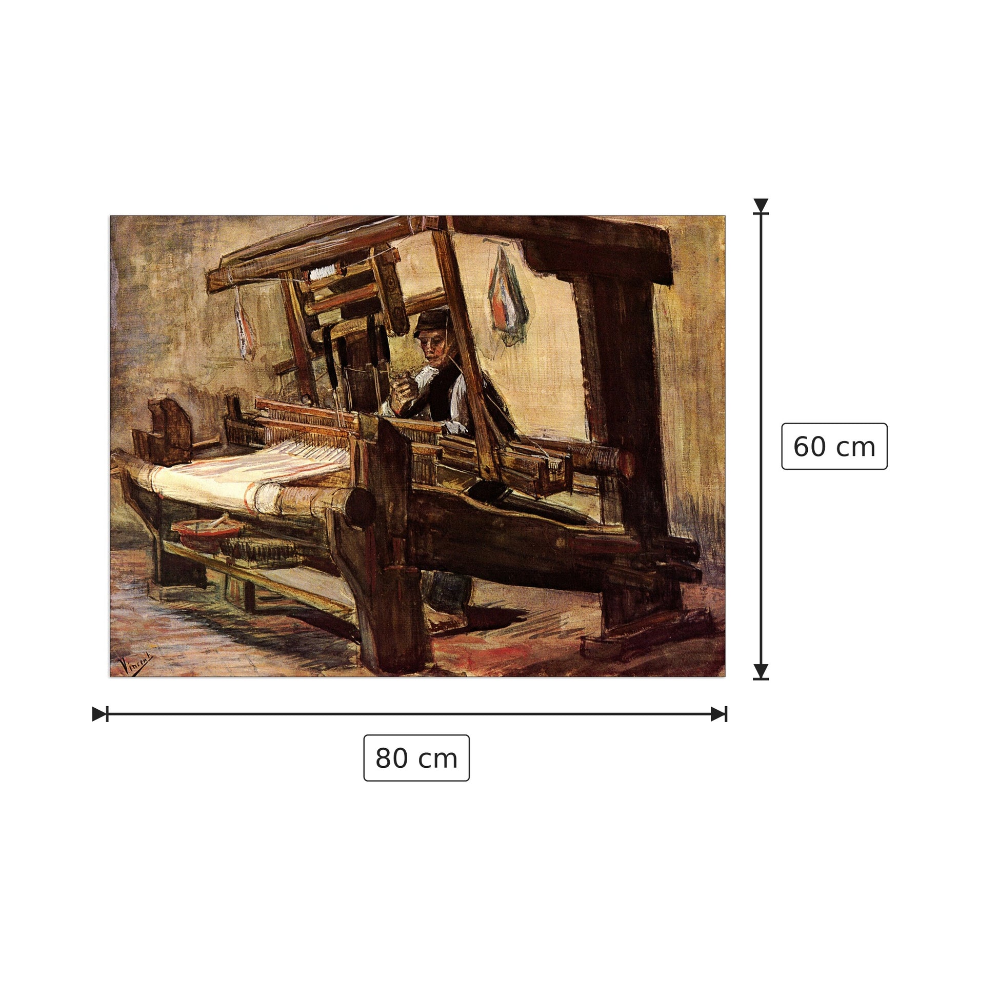 Weaver II - Van Gogh Vincent - cm 80x60 - Pannello in MDF