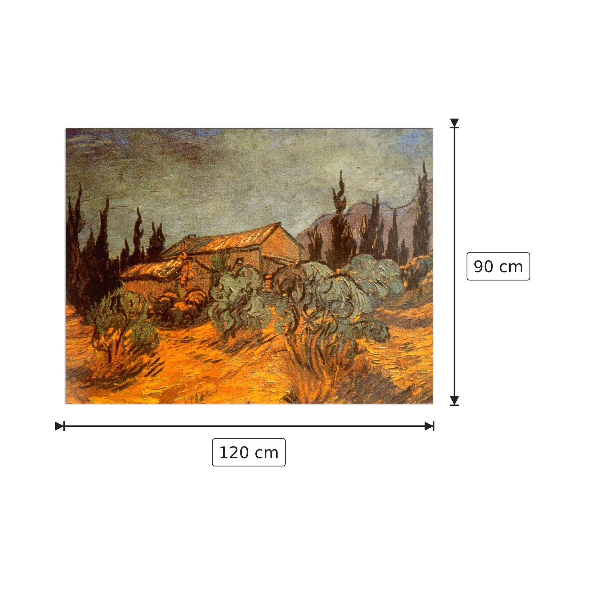 Wooden Sheds - Van Gogh Vincent - cm 120x90 - Pannello in MDF