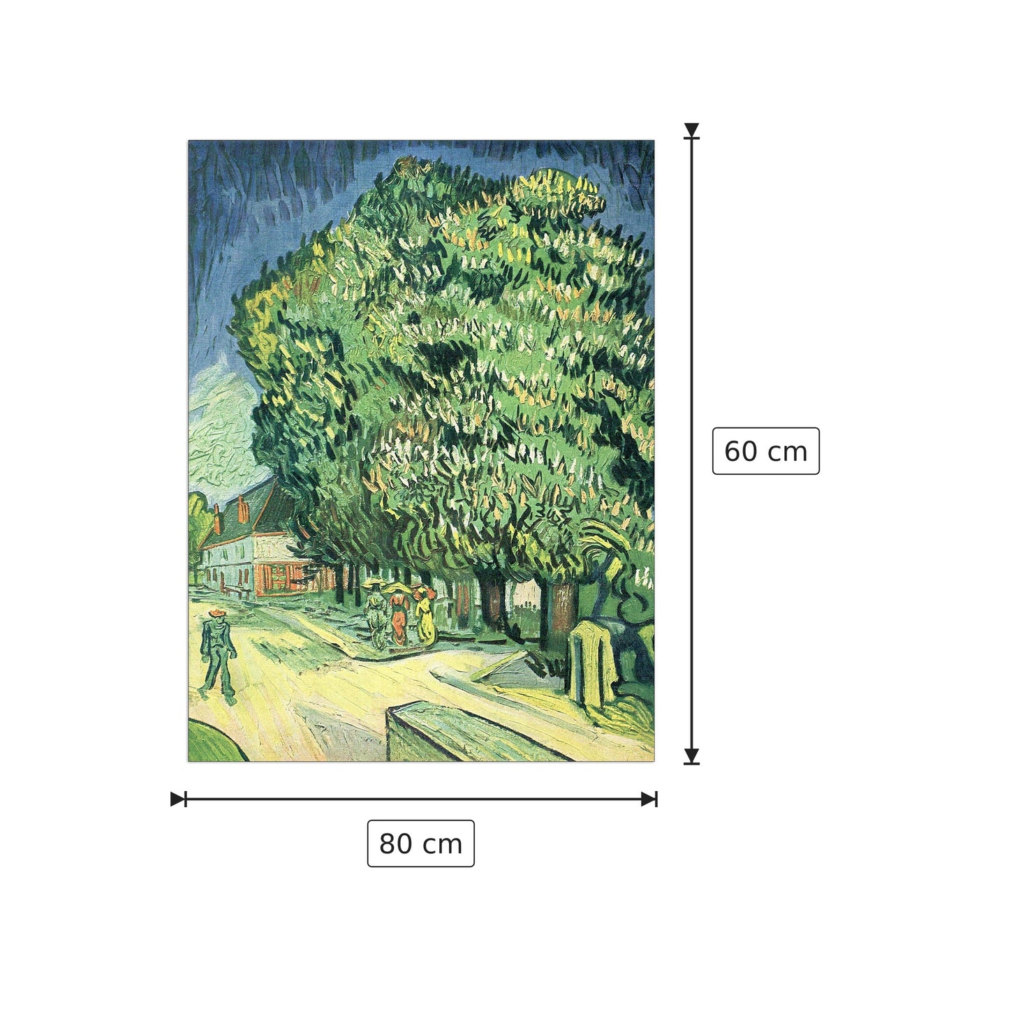 Blossoming chestnut tree - Van Gogh Vincent - cm 80x60 - Pannello in MDF