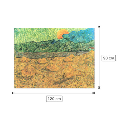 Evening landscape at moonrise - Van Gogh Vincent - cm 120x90 - Pannello in MDF