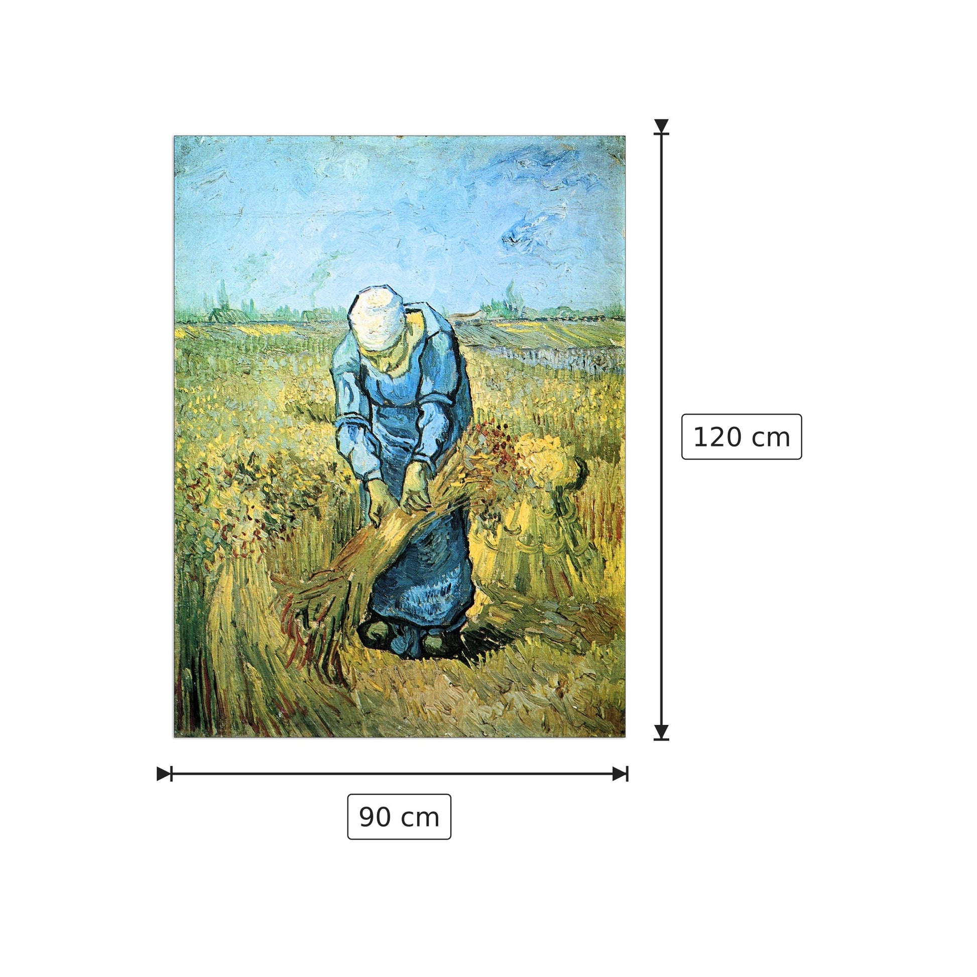 Farm worker - Van Gogh Vincent - cm 90x120 - Pannello in MDF