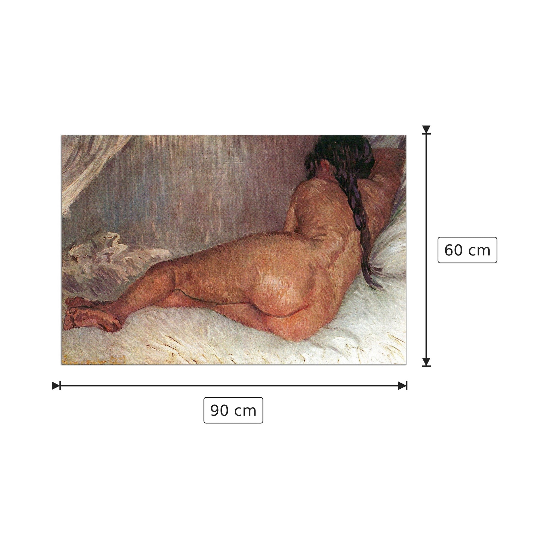 Female Nude - Van Gogh Vincent - cm 90x60 - Pannello in MDF