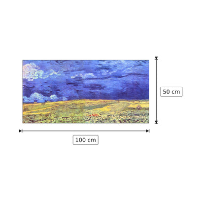 Field under storm heaven - Van Gogh Vincent - cm 100x50 - Pannello in MDF