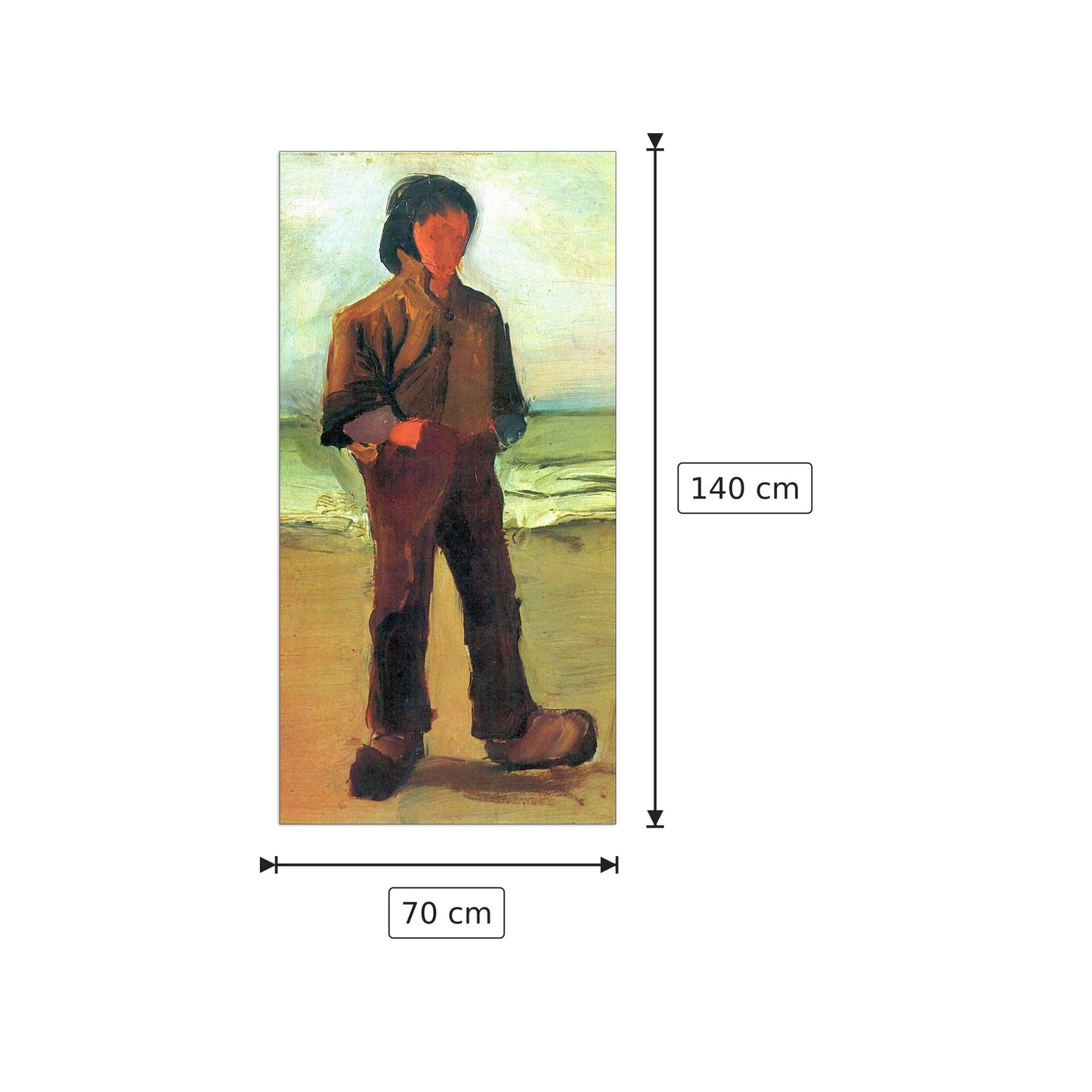 Fisher on the shore - Van Gogh Vincent - cm 70x140 - Pannello in MDF