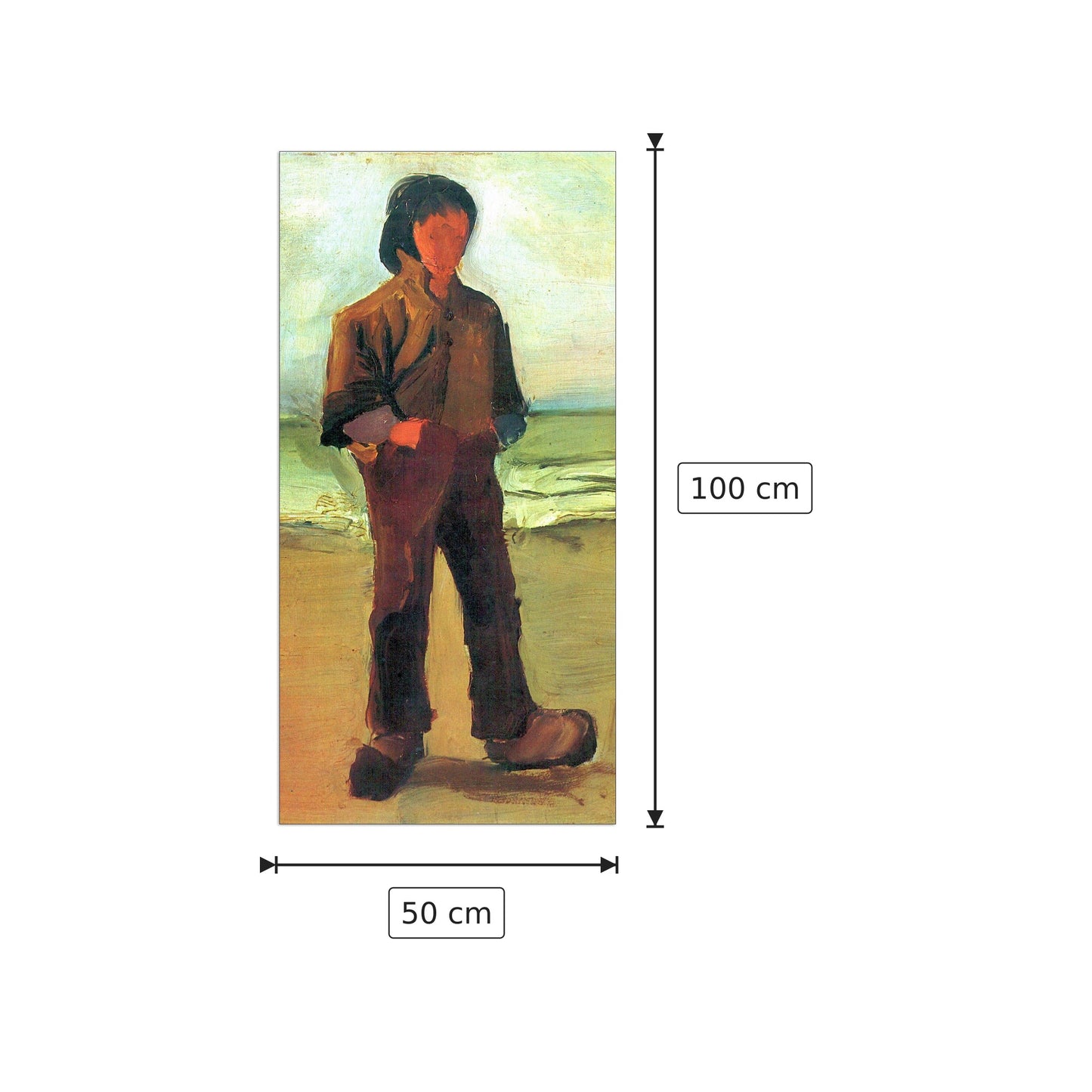 Fisher on the shore - Van Gogh Vincent - cm 50x100 - Pannello in MDF