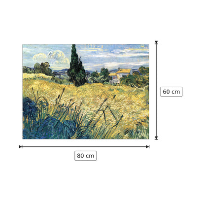 Green wheat field with cypress - Van Gogh Vincent - cm 80x60 - Pannello in MDF
