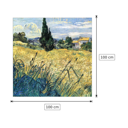 Green wheat field with cypress - Van Gogh Vincent - cm 100x100 - Pannello in MDF