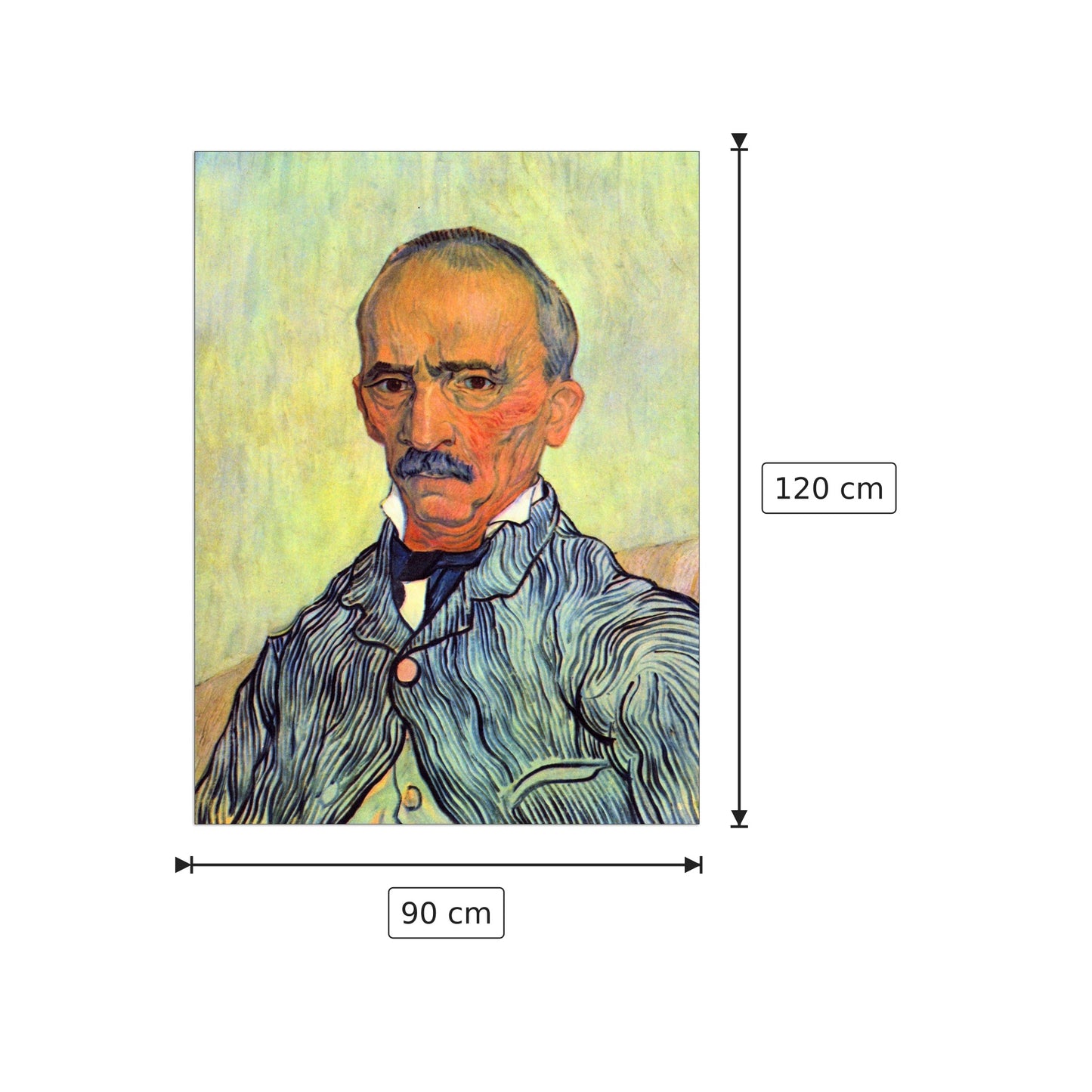 Keeper of lunatic asylum of Saint-Paul, Trabucby Van Gogh - Van Gogh Vincent - cm 90x120 - Pannello in MDF