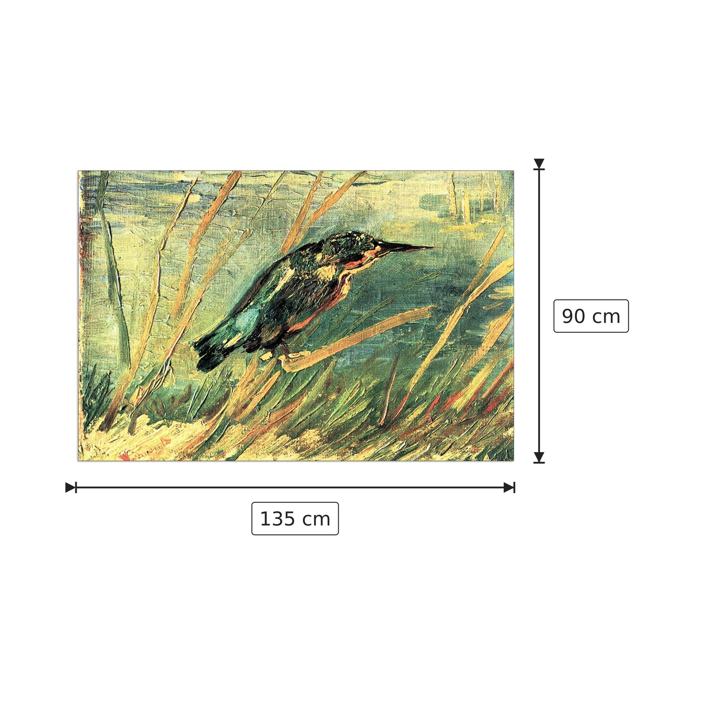 Kingfisher - Van Gogh Vincent - cm 135x90 - Pannello in MDF