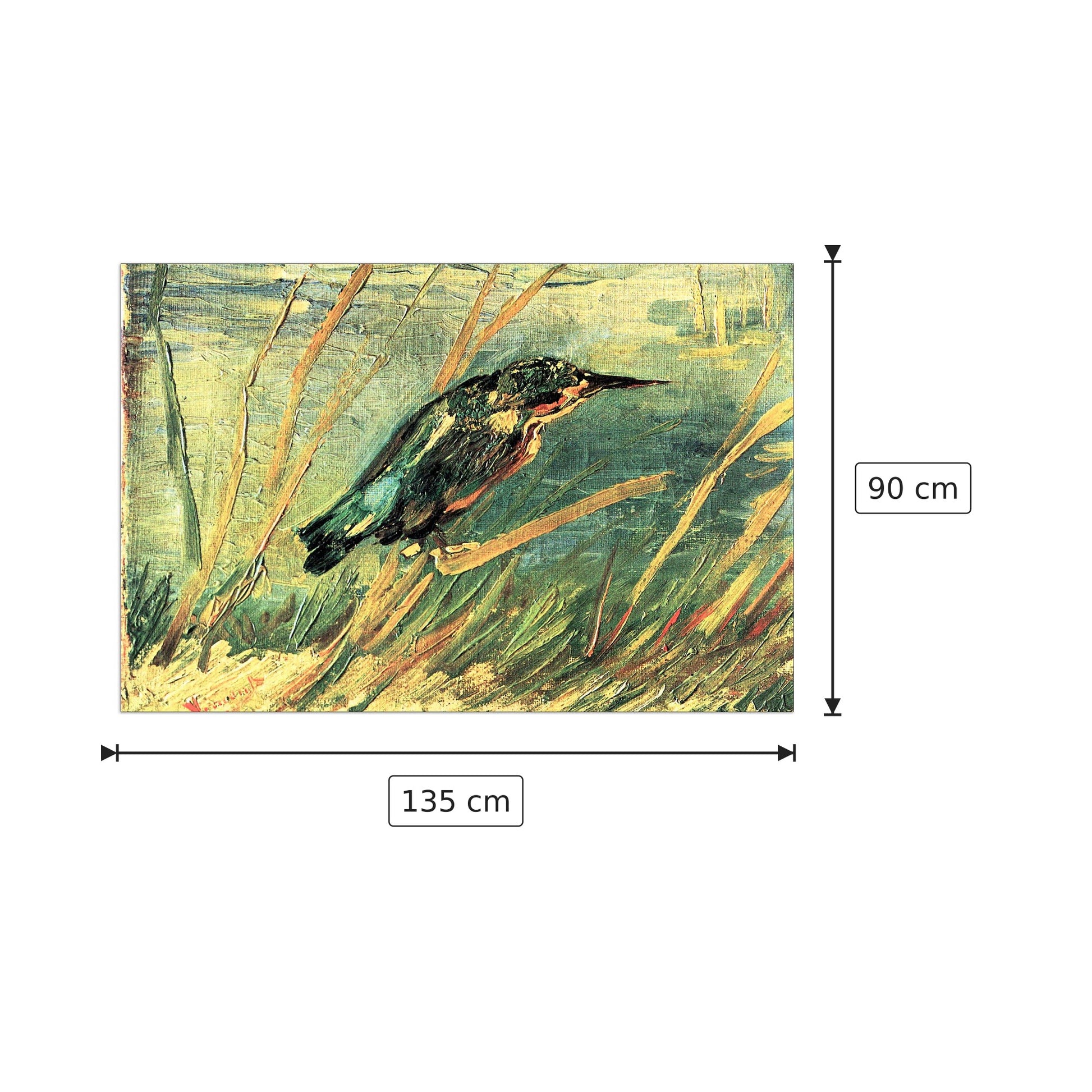 Kingfisher - Van Gogh Vincent - cm 135x90 - Pannello in MDF