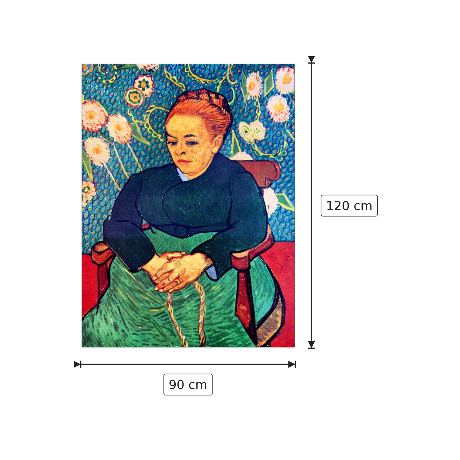 La Berceuse - Van Gogh Vincent - cm 90x120 - Pannello in MDF