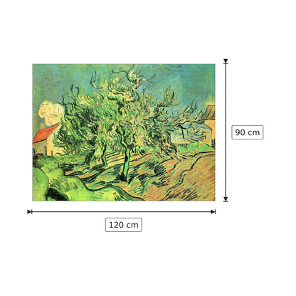 Landscape with three trees and houses - Van Gogh Vincent - cm 120x90 - Pannello in MDF