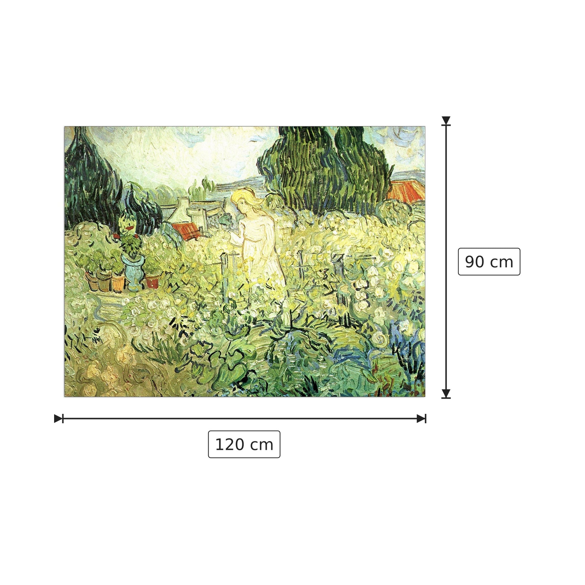 Marguerite Gachet in her garden - Van Gogh Vincent - cm 120x90 - Pannello in MDF